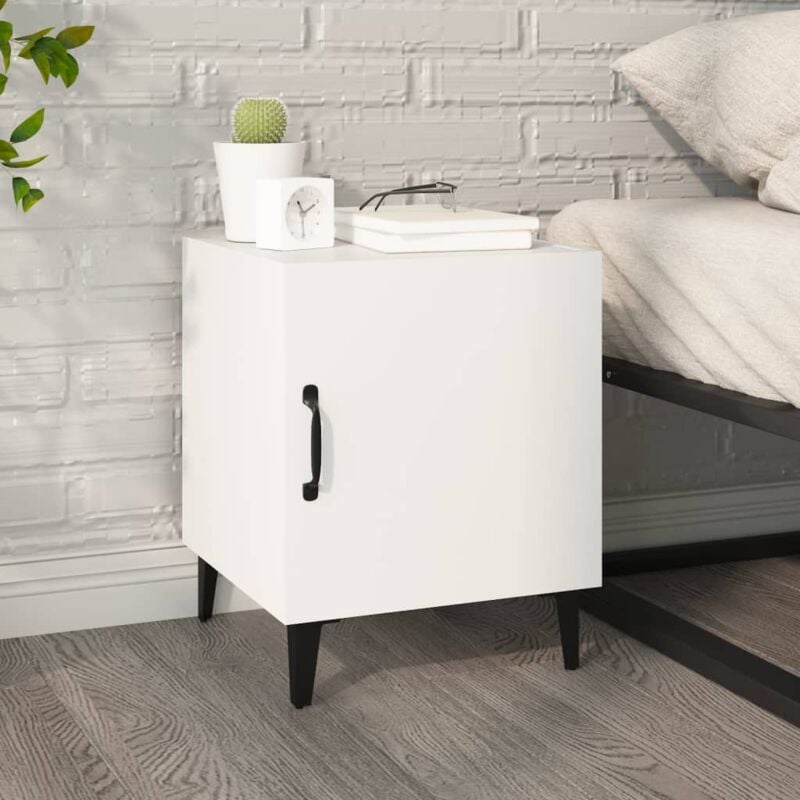 foto del prodotto vidaxl comodino bianco in legno multistrato