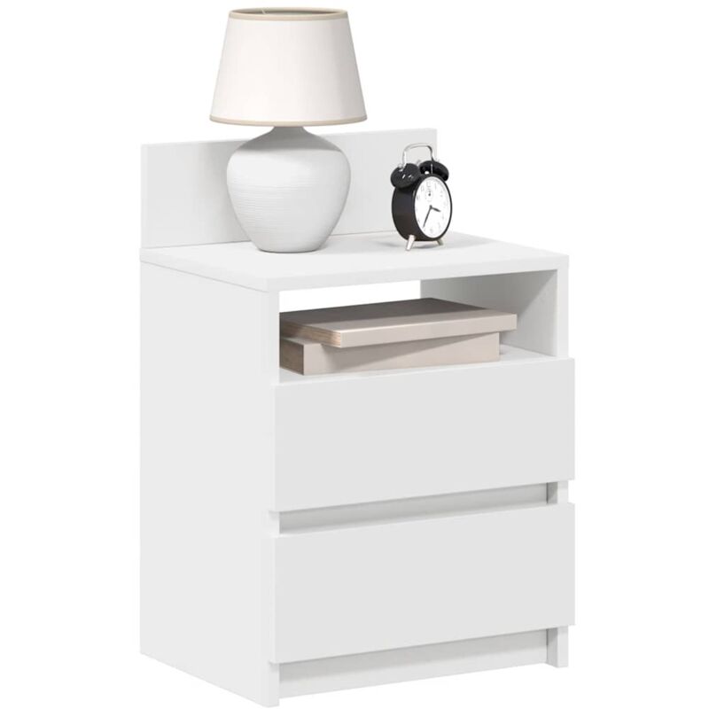 foto del prodotto vidaxl comodino con 2 cassetti bianco 40x33x60 cm
