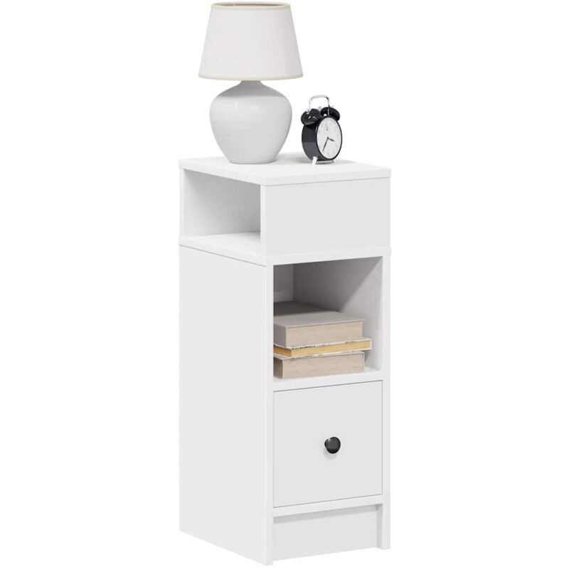 foto del prodotto vidaxl comodino con cassetto bianco 25x31x66 cm