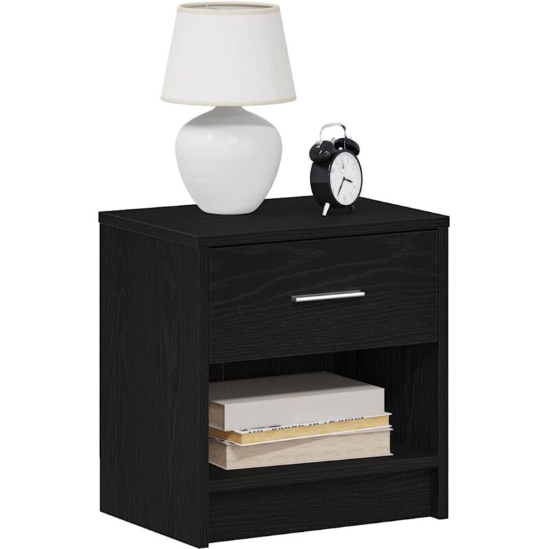 foto del prodotto vidaxl comodino con cassetto nero 39x28x41 cm