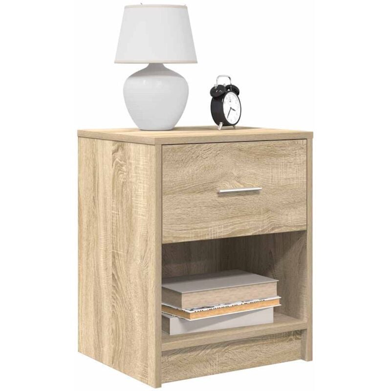 foto del prodotto vidaxl comodino con cassetto rovere sonoma 40x34x50 cm
