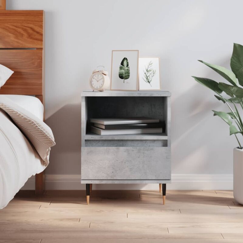 foto del prodotto vidaxl comodino grigio cemento 40x35x50 cm in legno multistrato