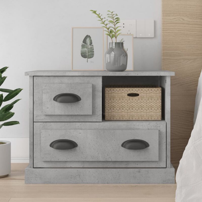foto del prodotto vidaxl comodino grigio cemento 60x39x45 cm