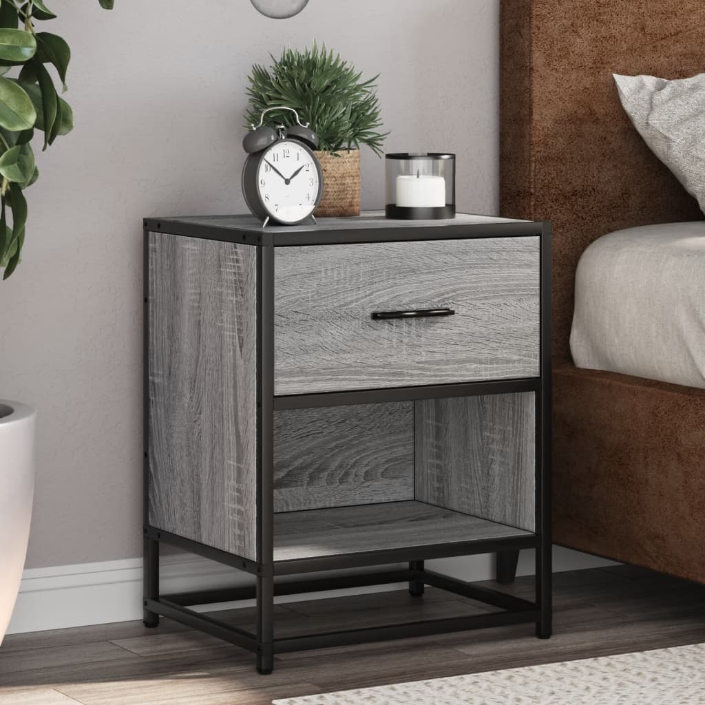 foto del prodotto vidaxl comodino grigio sonoma 40x31x50 cm in truciolato