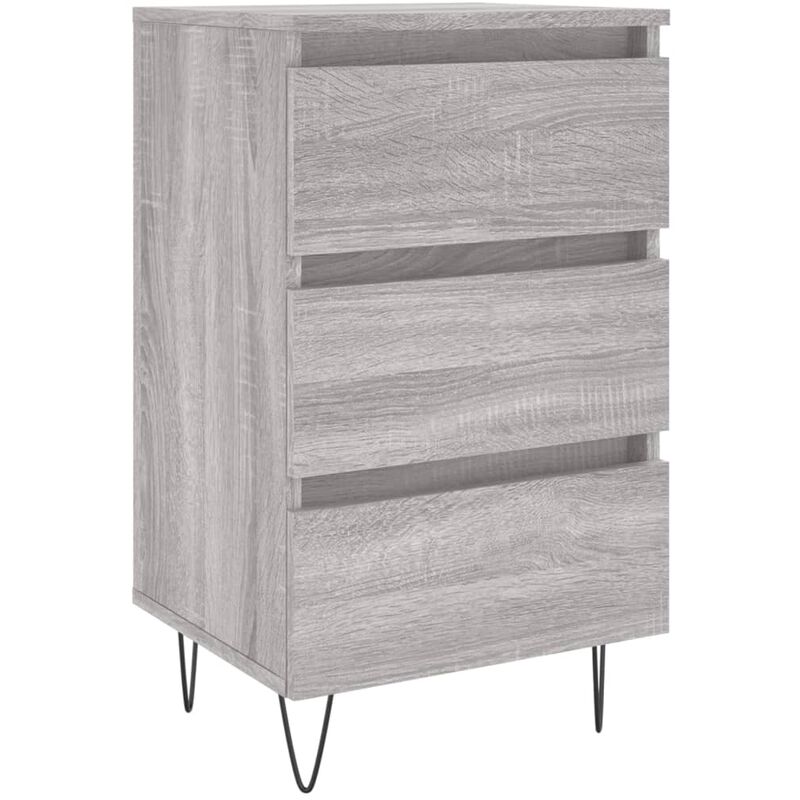 foto del prodotto vidaxl comodino grigio sonoma 40x35x69 cm in legno multistrato