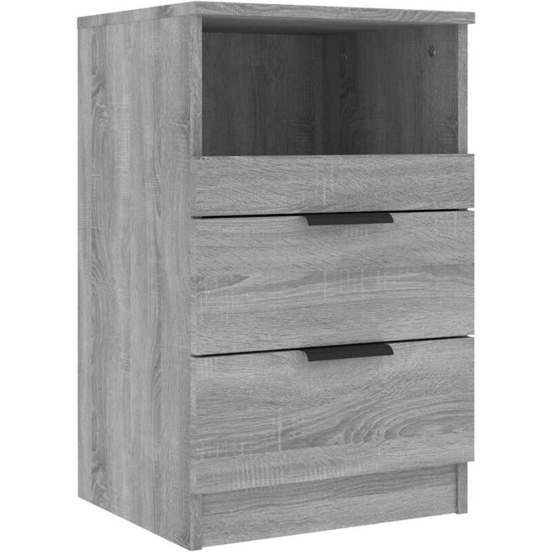 foto del prodotto vidaxl comodino grigio sonoma in legno multistrato
