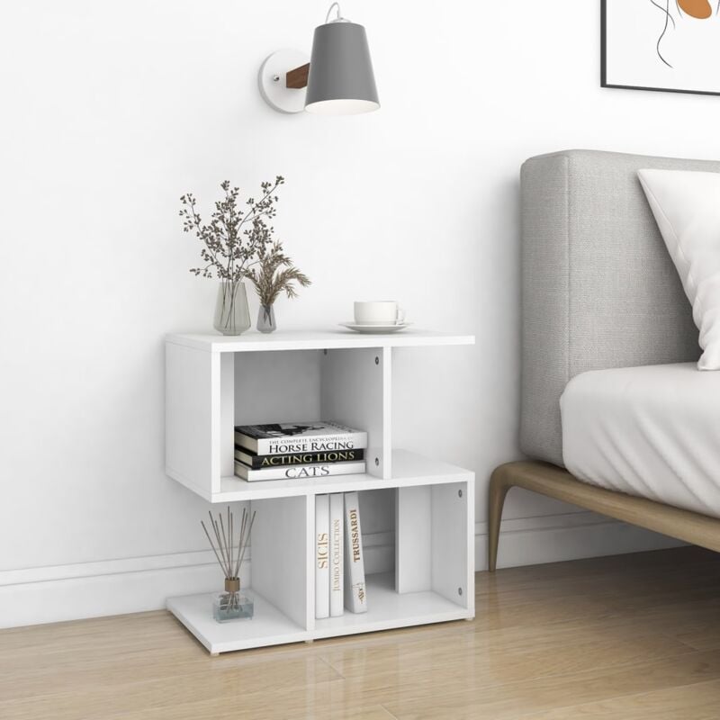 foto del prodotto vidaxl comodino ideale per salotto design moderno vari scomparti e vari colori colore bianco