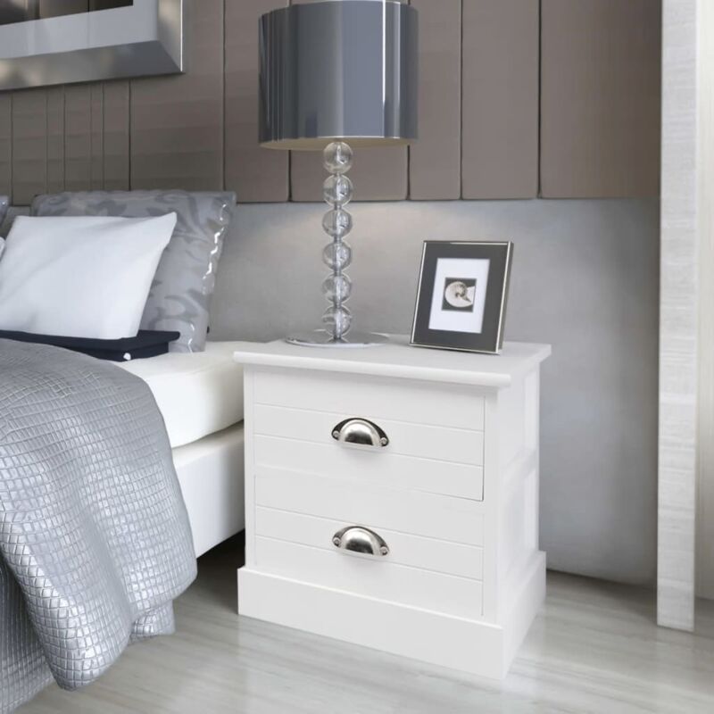 foto del prodotto vidaxl comodino in legno di paulownia stile francese bianco varie quantit modelli 1 pz
