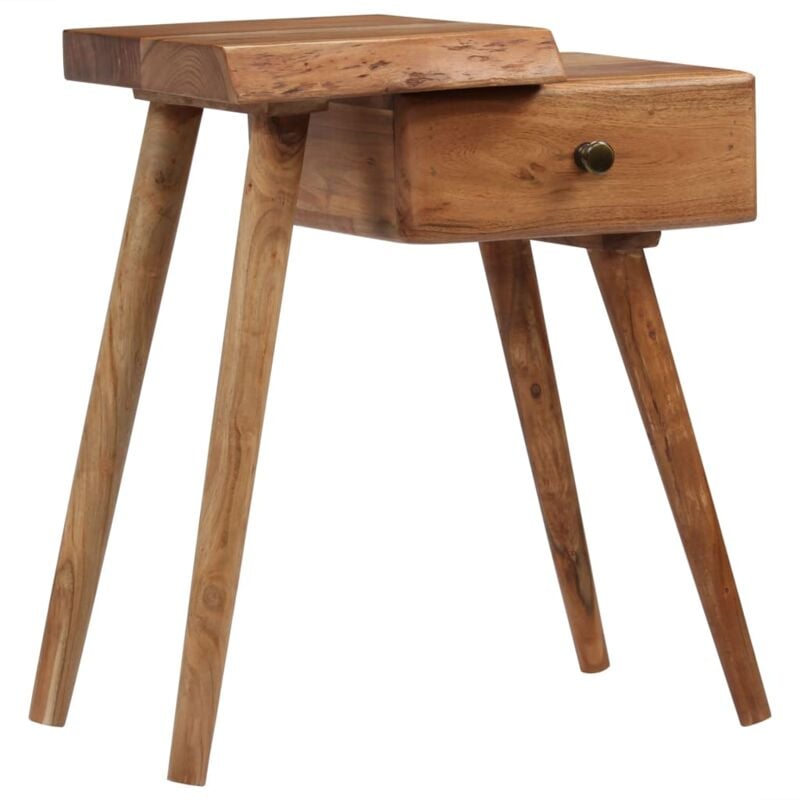 foto del prodotto vidaxl comodino in legno massello d acacia 45x32x55cm