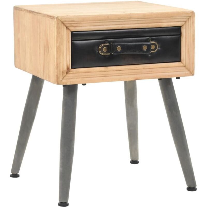foto del prodotto vidaxl comodino in legno massello di abete 43x38x50 cm 841517