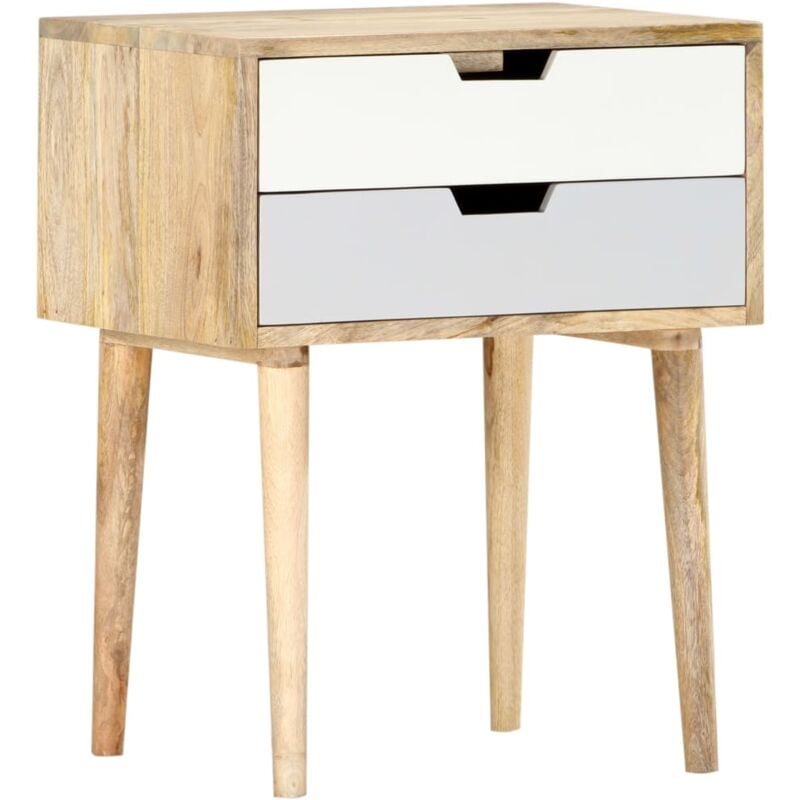 foto del prodotto vidaxl comodino in stile retr finiture eleganti con 2 cassetti di diverso colore