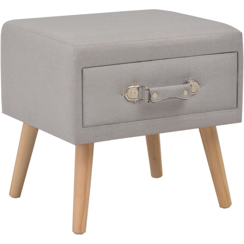 foto del prodotto vidaxl comodino in tessuto con cassetto comodino notte elegante vari colori colore grigio