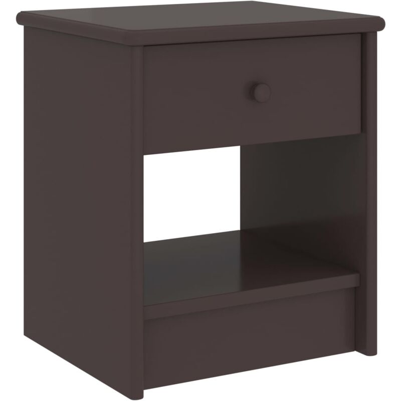 foto del prodotto vidaxl comodino marrone scuro 35x30x40 cm in legno massello di pino