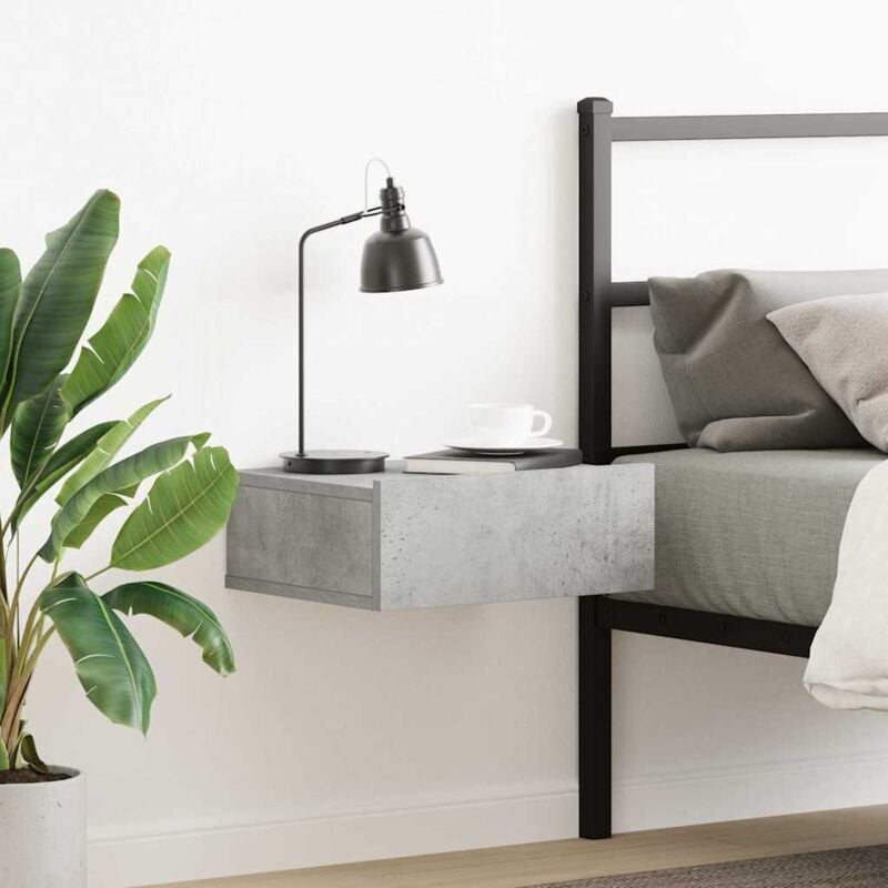 foto del prodotto vidaxl comodino pensile grigio cemento 40x30x15cm in legno multistrato
