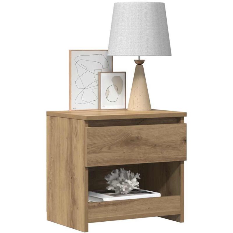 foto del prodotto vidaxl comodino rovere artigianale 40x30x39 cm in legno multistrato