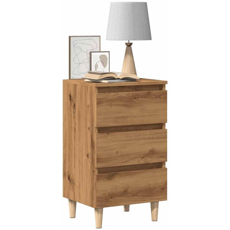foto del prodotto vidaxl comodino rovere artigianale 40x35x69 cm in legno multistrato