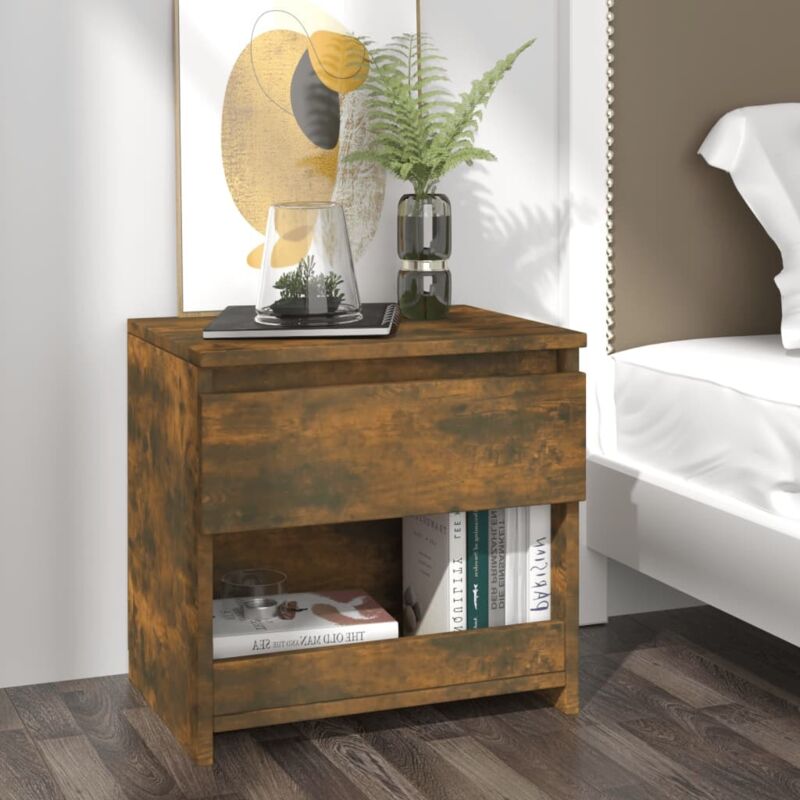 foto del prodotto vidaxl comodino rovere fumo 40x30x39 cm legno ingegnerizzato