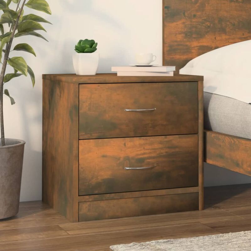 foto del prodotto vidaxl comodino rovere fumo 40x30x40 cm in legno ingegnerizzato
