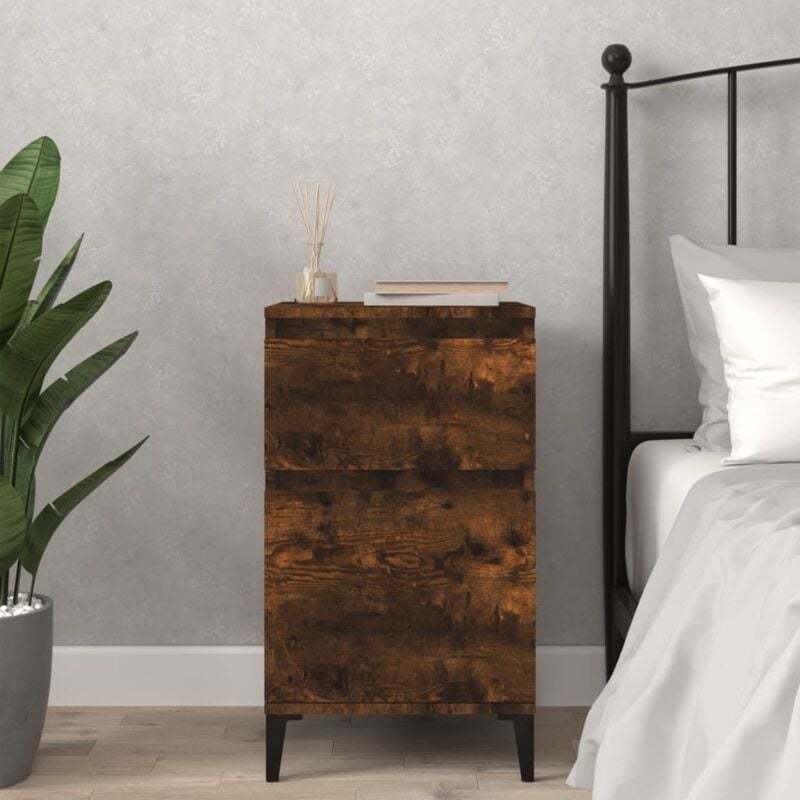 foto del prodotto vidaxl comodino rovere fumo 40x35x70 cm