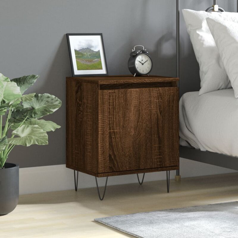 foto del prodotto vidaxl comodino rovere marrone 40x30x50 cm in legno multistrato