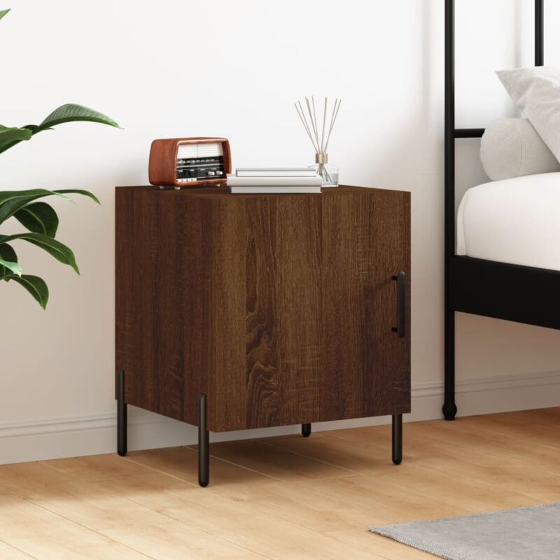 foto del prodotto vidaxl comodino rovere marrone 40x40x50 cm in legno multistrato