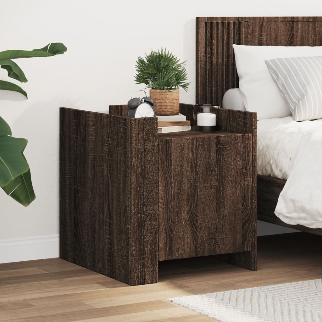 foto del prodotto vidaxl comodino rovere marrone 45x50x50 cm in truciolato