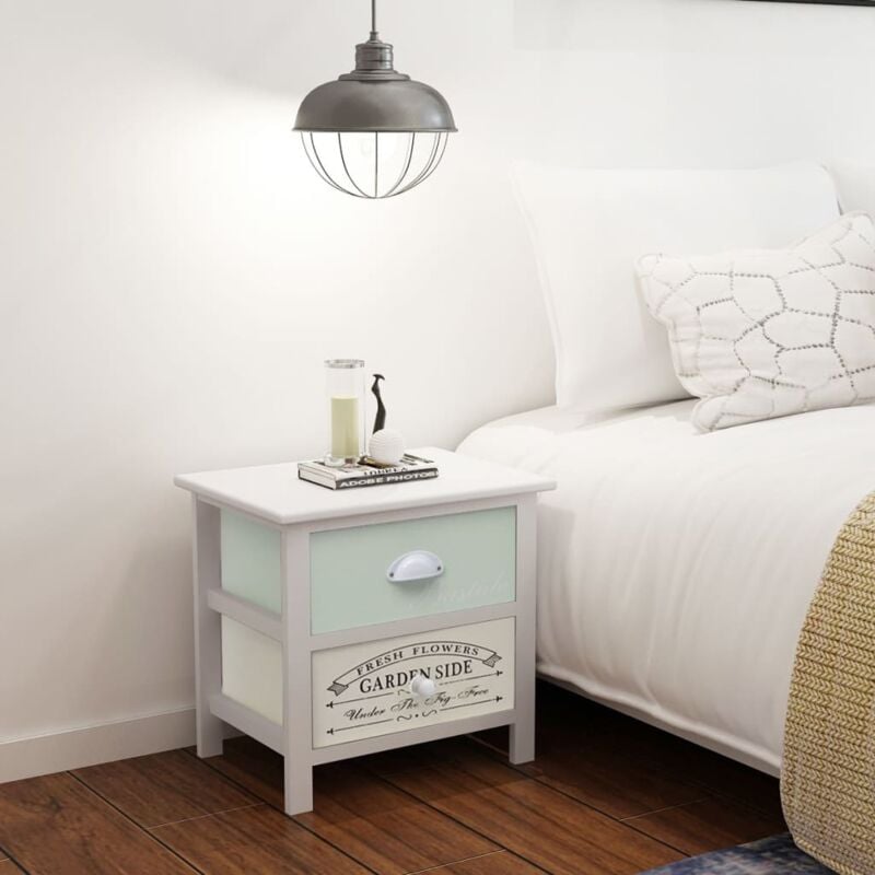 foto del prodotto vidaxl comodino stile francese in legno di paulownia con cassetti varie quantit modelli 2 pz