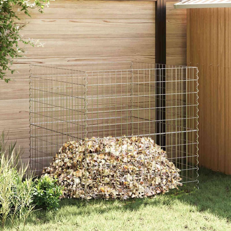 foto del prodotto vidaxl compattatore da giardino 100x100x100 cm in acciaio zincato