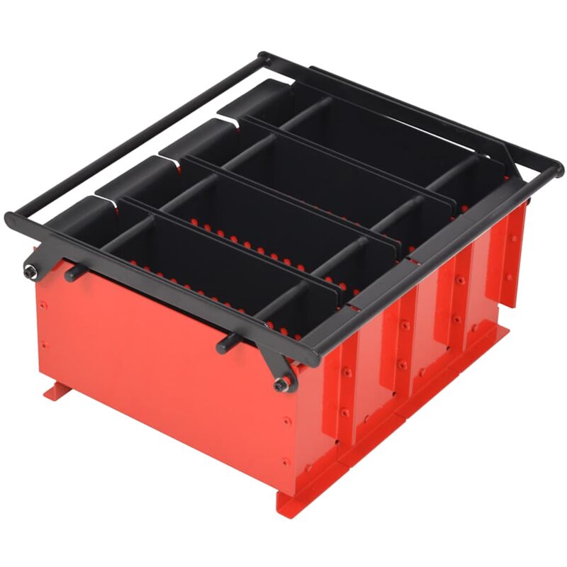 foto del prodotto vidaxl compattatore di carta in acciaio 38x31x18 cm nero e rosso