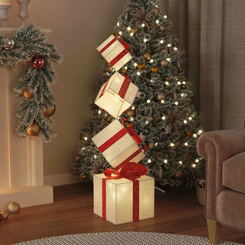foto del prodotto vidaxl confezione regalo decorazione natalizia 80 led bianco caldo
