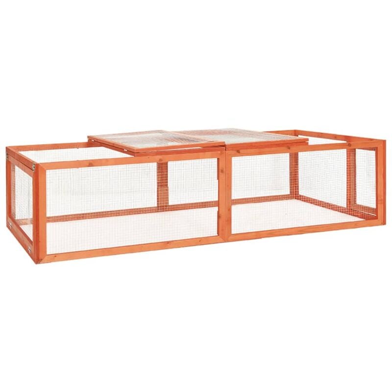 foto del prodotto vidaxl conigliera 183x90x46,5 cm in legno massello di abete