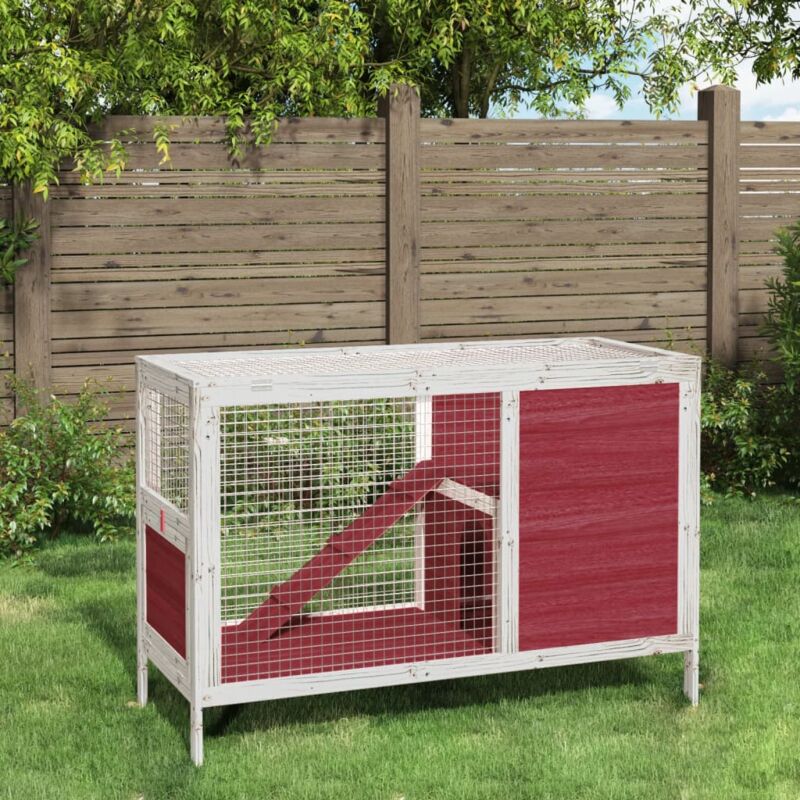 foto del prodotto vidaxl conigliera moka 103x44x69,5 cm in legno massello di pino