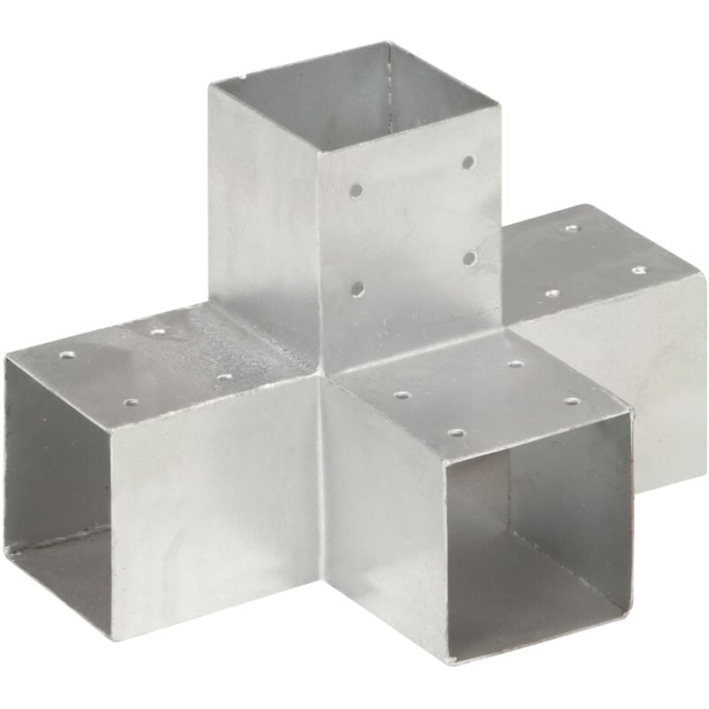 foto del prodotto vidaxl connettore per pali a forma di x in metallo zincato 91 x 91 mm varie quantit modelli 1 pz