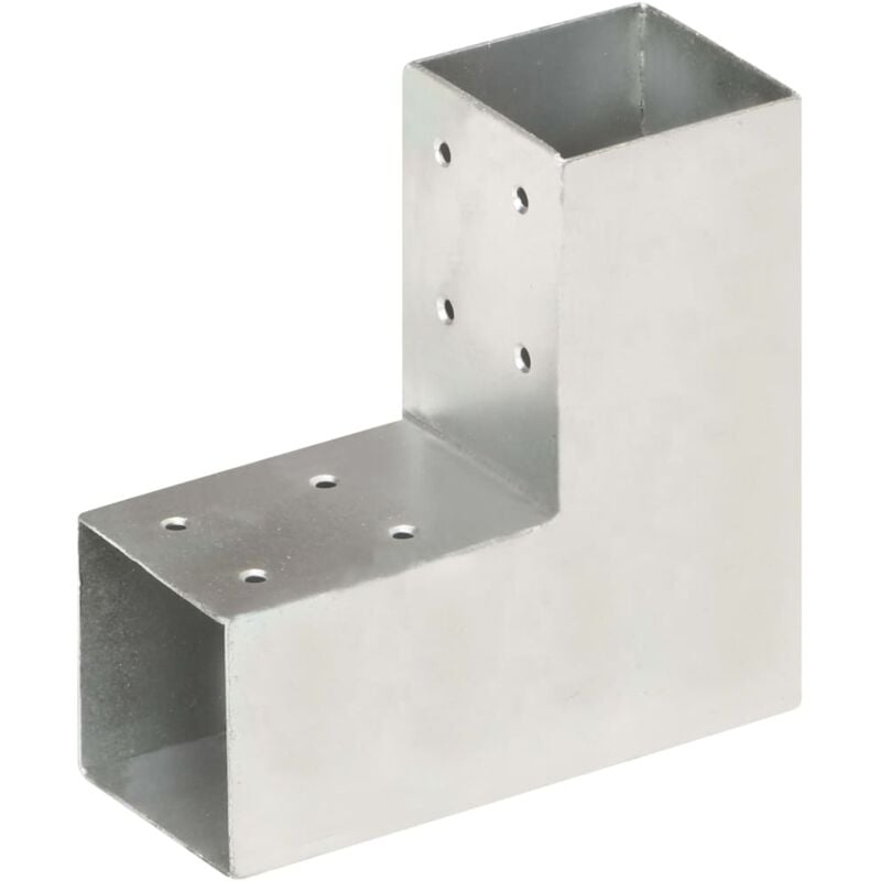 foto del prodotto vidaxl connettori per pali a forma di l in metallo zincato 71 x 71 mm varie quantit modelli 1 pz