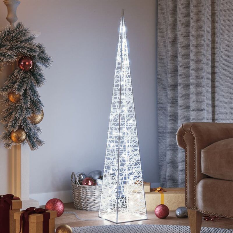 foto del prodotto vidaxl cono luce led decorativo acrilico bianco freddo 120 cm
