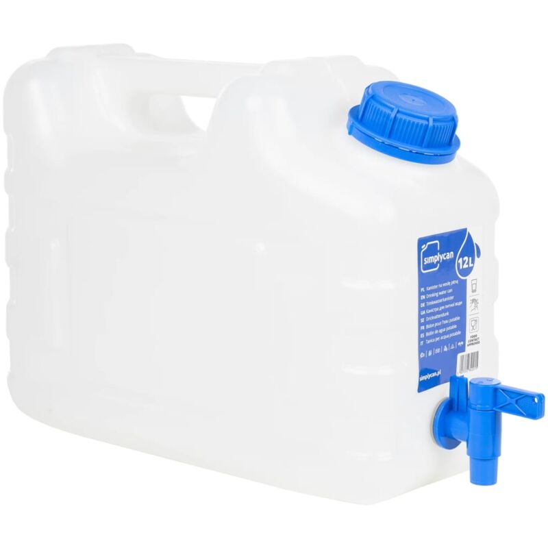 foto del prodotto vidaxl contenitore acqua con rubinetto trasparente 10 l in plastica