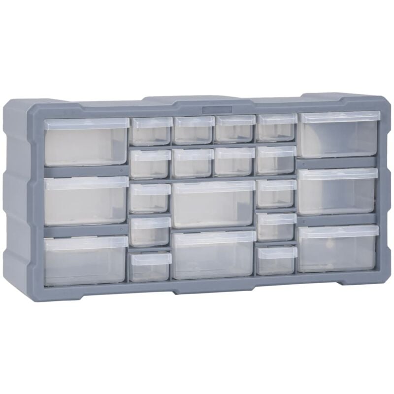 foto del prodotto vidaxl contenitore con 22 cassetti 49x16x25,5 cm ideale per organizzatore utensili