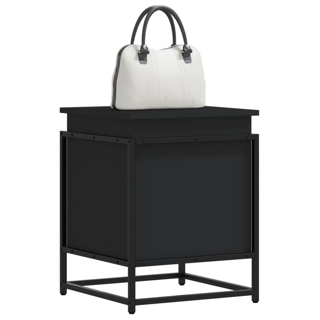 foto del prodotto vidaxl contenitore con coperchio nero 40x40x51,5 cm in truciolato