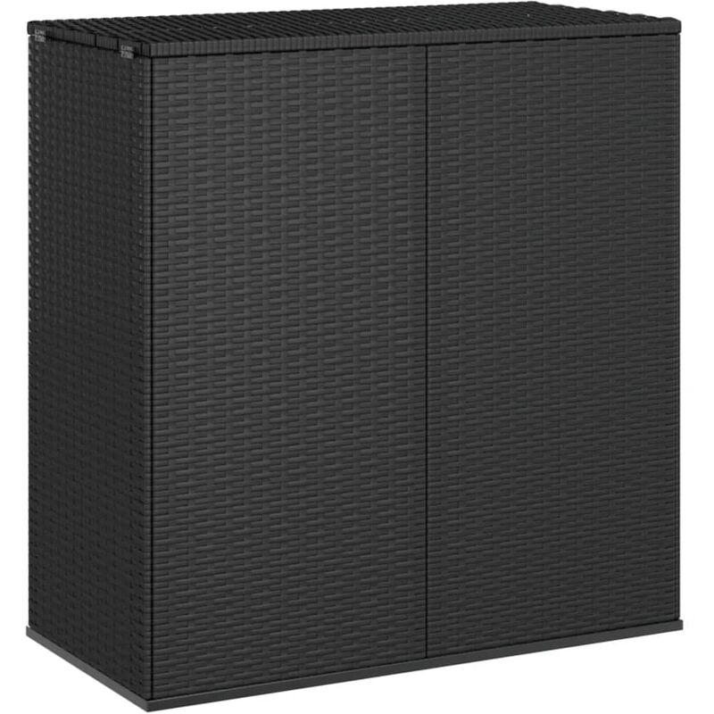 foto del prodotto vidaxl contenitore cuscini da giardino rattan pe 100x49x103,5 cm nero