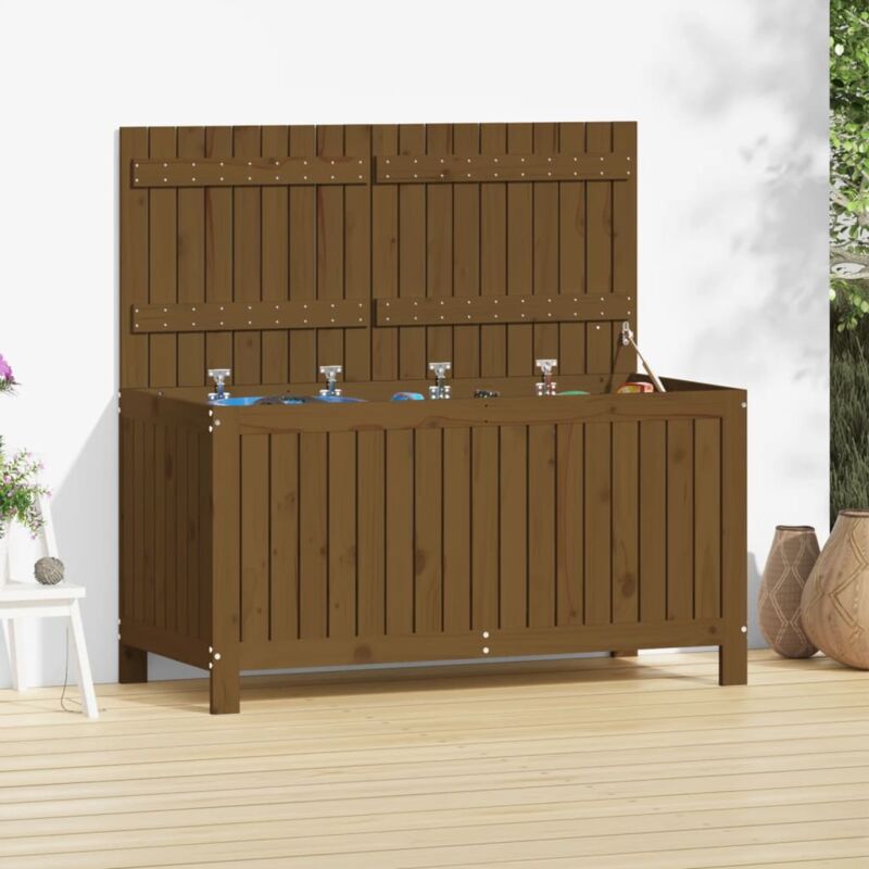 foto del prodotto vidaxl contenitore da giardino ambra 121x55x64 cm legno massello pino