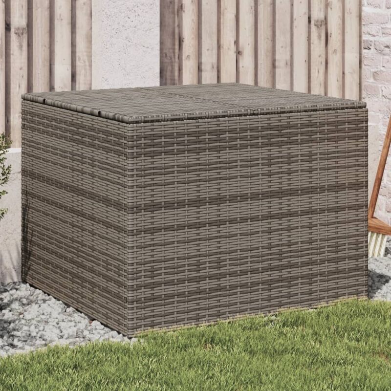 foto del prodotto vidaxl contenitore da giardino grigio 291l in polyrattan