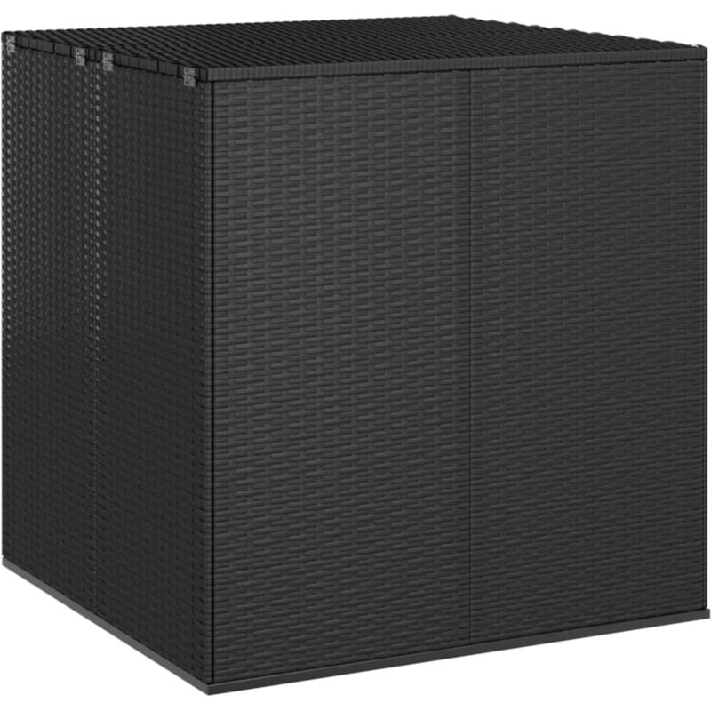 foto del prodotto vidaxl contenitore da giardino in rattan pe 100x97,5x104 cm nero