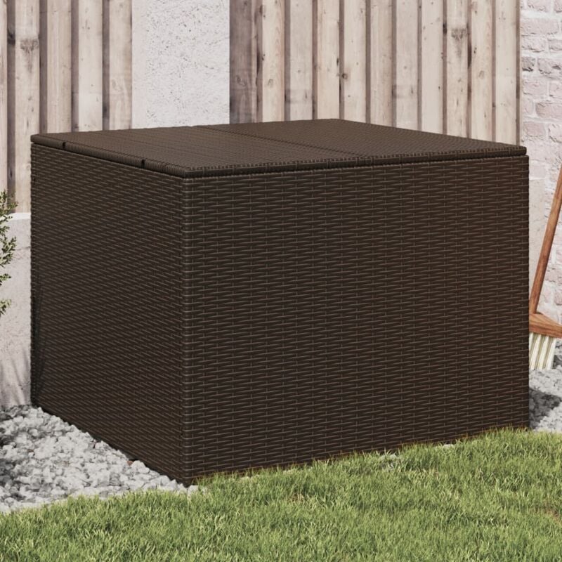 foto del prodotto vidaxl contenitore da giardino marrone 291l in polyrattan