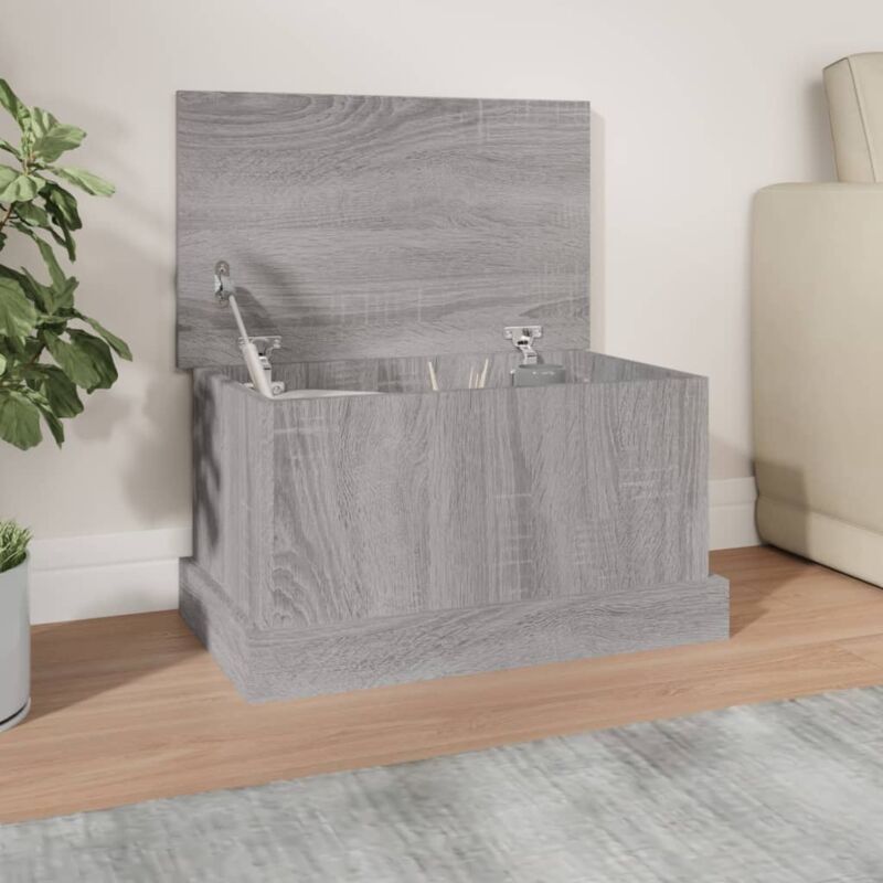 foto del prodotto vidaxl contenitore grigio sonoma 50x30x28 cm legno multistrato