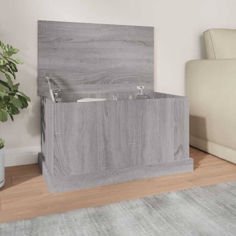 foto del prodotto vidaxl contenitore grigio sonoma 70x40x38 cm legno multistrato