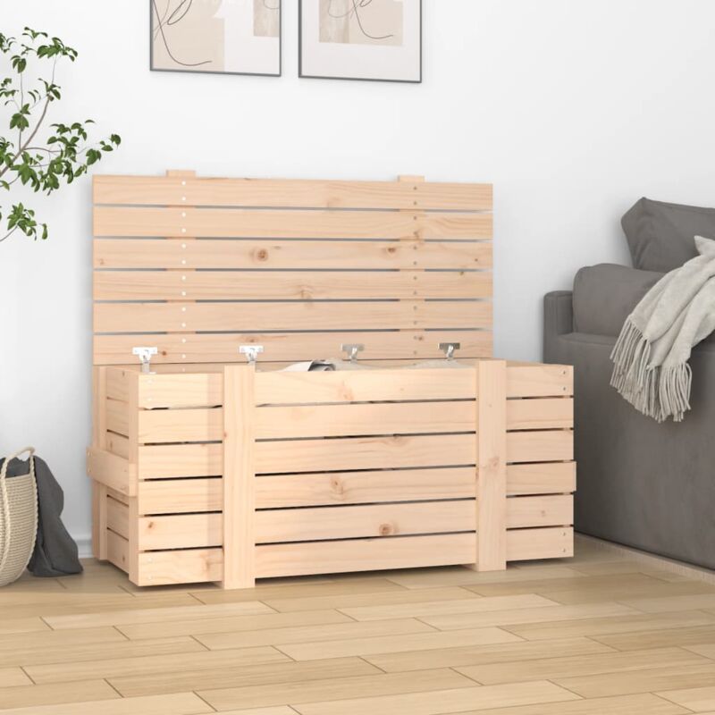 foto del prodotto vidaxl contenitore portaoggetti 91x40,5x42 cm legno massello di pino