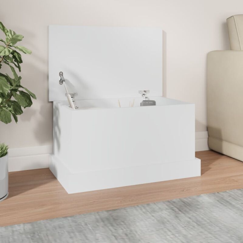 foto del prodotto vidaxl contenitore portaoggetti bianco 50x30x28 cm legno multistrato