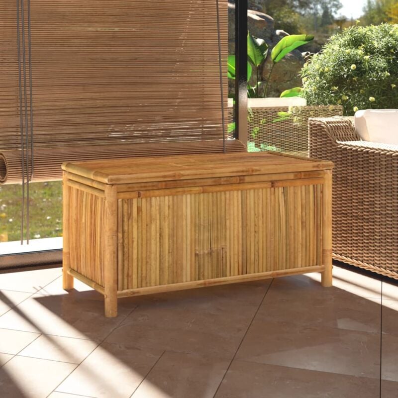 foto del prodotto vidaxl contenitore portaoggetti da giardino 110x52x55 cm in bamb 