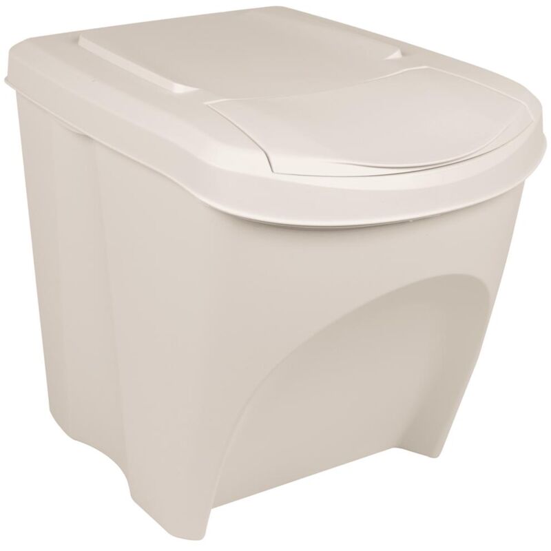 foto del prodotto vidaxl - contenitori impilabili per rifiuti 3pz bianco 75l polipropilene