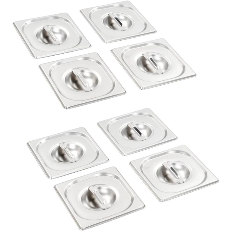 foto del prodotto vidaxl coperchi per contenitori alimentari in acciaio inox argento vari dimensioni dimensioni 176 x 162 mm